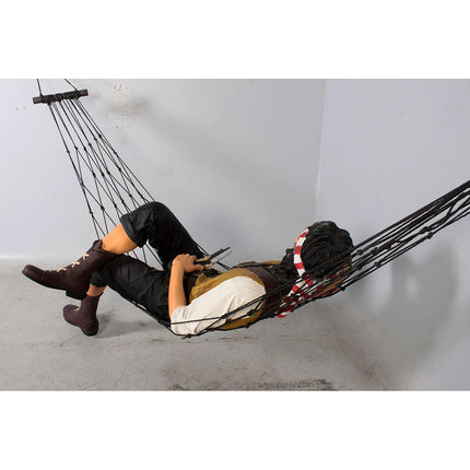 Pirate Hanging in Hammock Life Size Statue - LM Treasures 