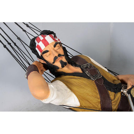 Pirate Hanging in Hammock Life Size Statue - LM Treasures 