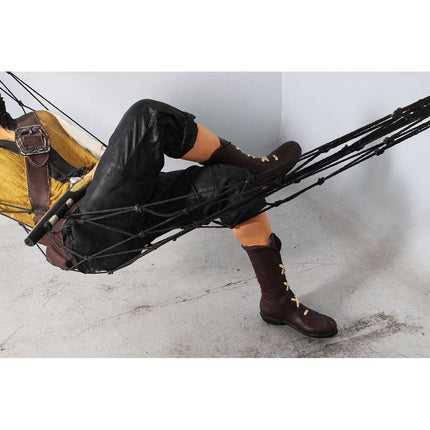 Pirate Hanging in Hammock Life Size Statue - LM Treasures 