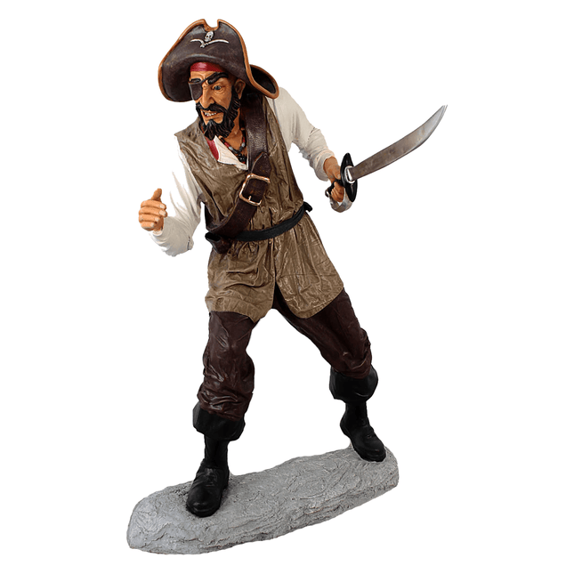 Pirate Captain One Eye Life Size Statue - LM Treasures 