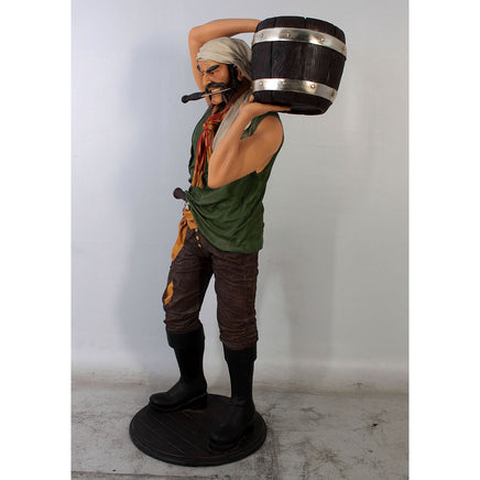 Pirate Captain With Bucket Life Size Statue - LM Treasures 