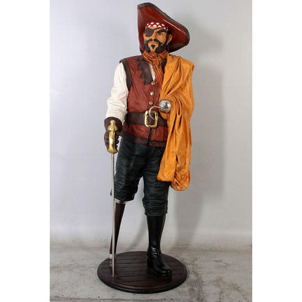 Pirate Captain Wooden Leg Life Size Statue - LM Treasures 