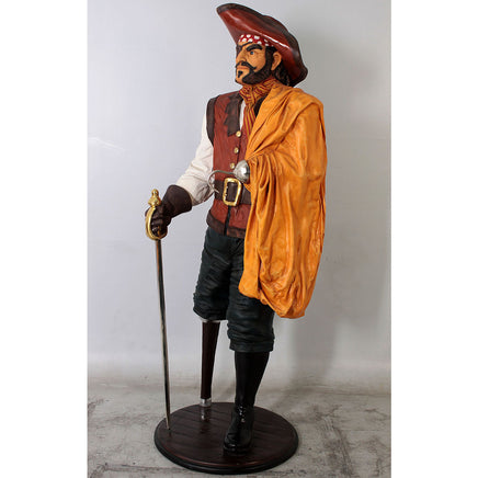 Pirate Captain Wooden Leg Life Size Statue - LM Treasures 