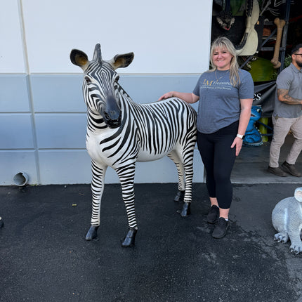 Large Zebra Life Size Statue