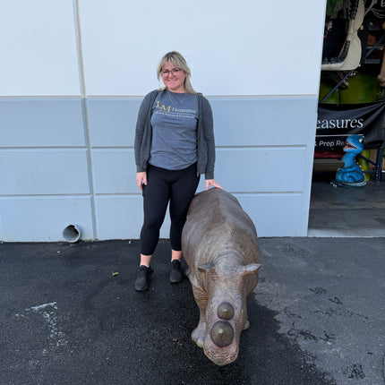 Baby Rhinoceros Life Size Statue