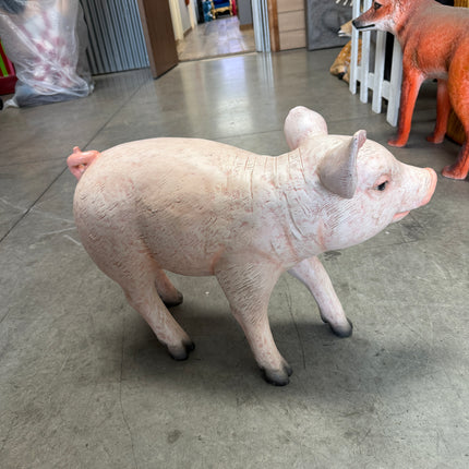 Baby Pig Life Size Statue