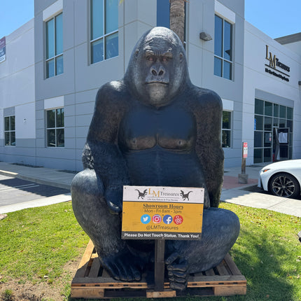 Jumbo Silver Back Gorilla Over Size Statue