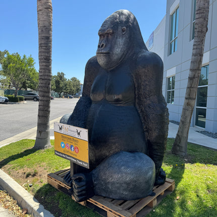 Jumbo Silver Back Gorilla Over Size Statue