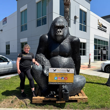 Jumbo Silver Back Gorilla Over Size Statue