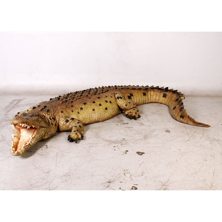 Crocodile Mouth Open Life Size Statue - LM Treasures 