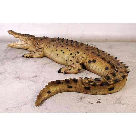 Crocodile Mouth Open Life Size Statue - LM Treasures 