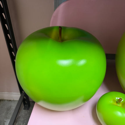 Medium Green Apple Over Sized Statue