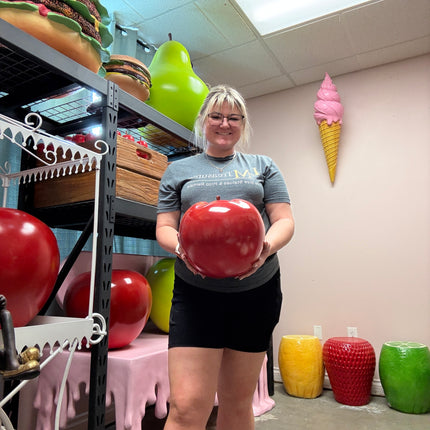 Small Red Apple Over Sized Statue
