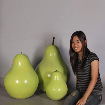 Small Green Pear Over Sized Statue