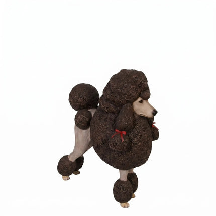 Brown French Poodle Life Size Dog Statue