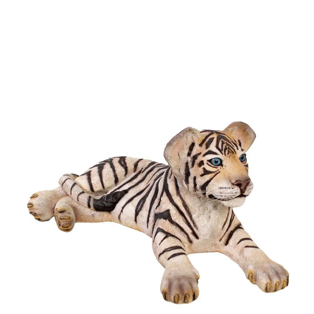 Laying Siberian Tiger Cub Life Size Statue LM Treasures - H