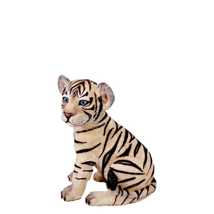 Sitting Siberian Tiger Cub Life Size Statue - LM Treasures 