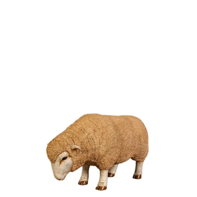 Baby Merino Ewe Head Down Life Size Statue LM Treasures - H