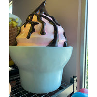Ice Cream Cup Strawberry Sundae Over Sized Statue - LM Treasures 