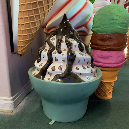 Ice Cream Cup Chocolate Sundae Over Sized Statue - LM Treasures 