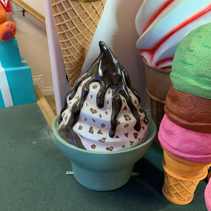 Ice Cream Cup Chocolate Sundae Over Sized Statue - LM Treasures 