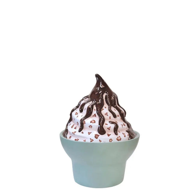 Ice Cream Cup Chocolate Sundae Over Sized Statue LM Treasures - T