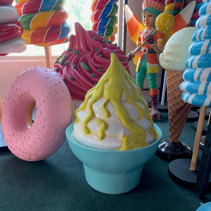 Ice Cream Cup Mango Sundae Over Sized Statue - LM Treasures 