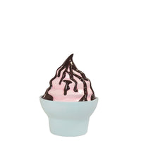 Ice Cream Cup Strawberry Sundae Over Sized Statue - LM Treasures 