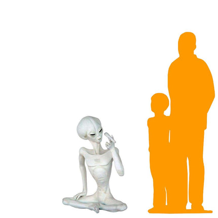 Alien With Cigar Life Size Statue - LM Treasures 