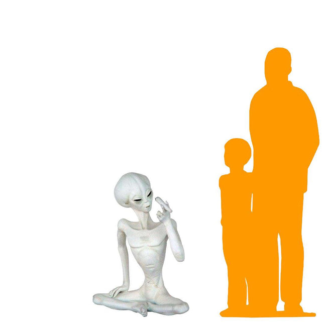 Alien With Cigar Life Size Statue - LM Treasures 