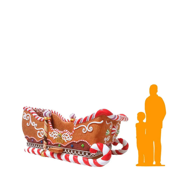 Gingerbread Sleigh Life Size Statue - LM Treasures