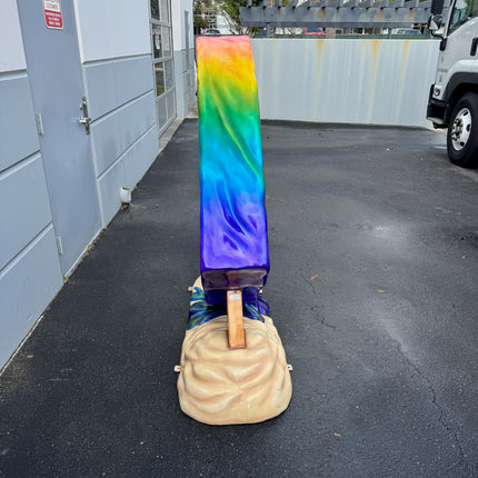Giant Rainbow Ice Cream Popsicle Over Sized Statue