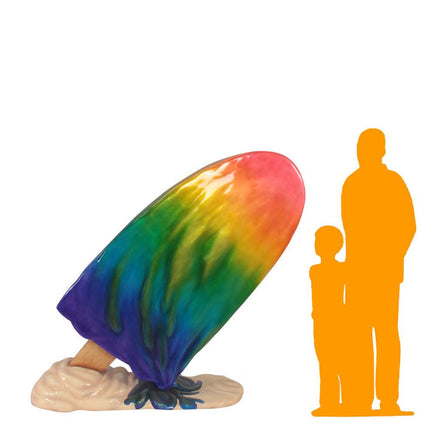 Giant Rainbow Ice Cream Popsicle Over Sized Statue - LM Treasures 