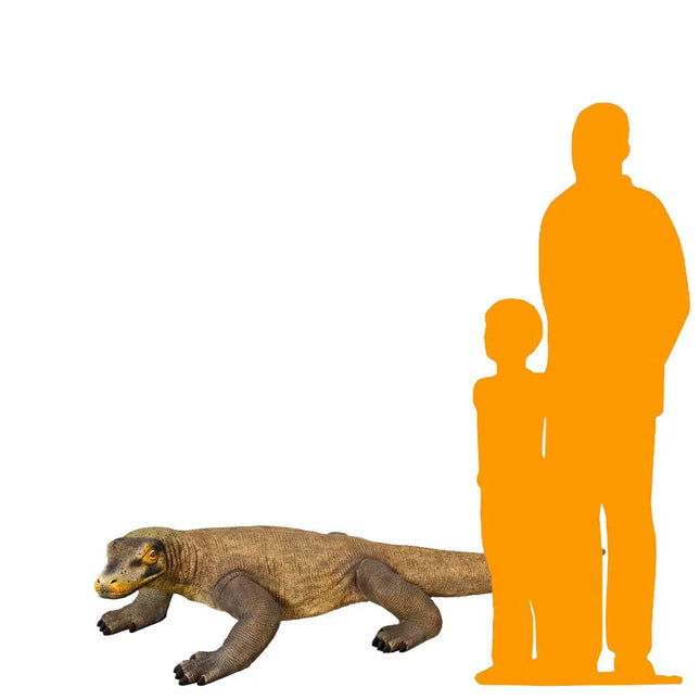 Komodo Dragon Life Size Statue LM Treasures - H