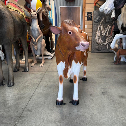 Guernsey Cow Life Size Statue