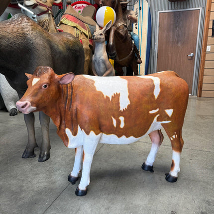 Guernsey Cow Life Size Statue
