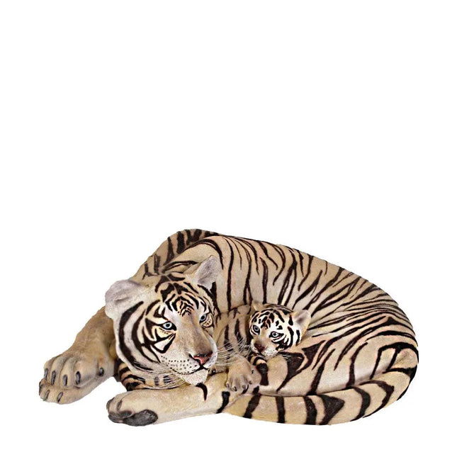 Siberian Tiger With Cub Life Size Statue LM Treasures - H