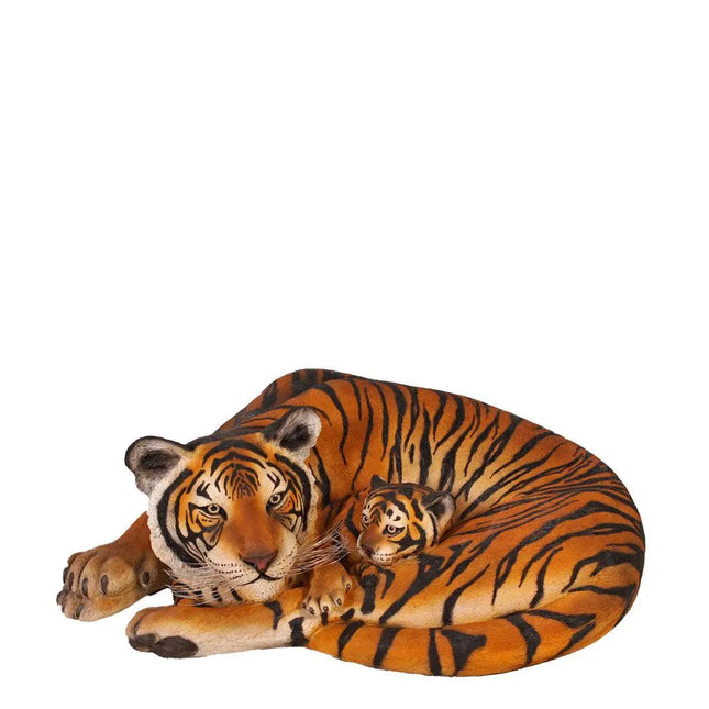 Bengal Tiger With Cub Life Size Statue LM Treasures - H