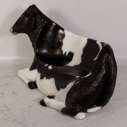 Holstein Cow Bench Life Size Statue - LM Treasures 