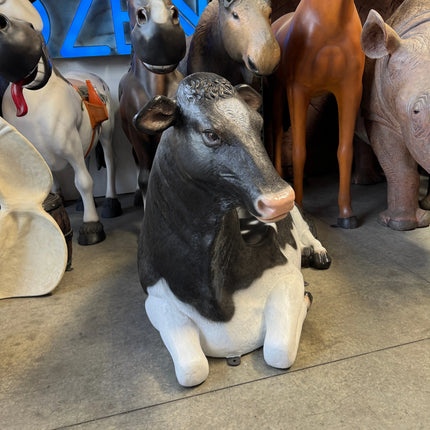 Holstein Cow Bench Life Size Statue LM Treasures - H