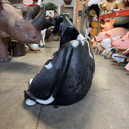 Holstein Cow Bench Life Size Statue LM Treasures - H