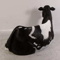 Holstein Cow Bench Life Size Statue - LM Treasures 