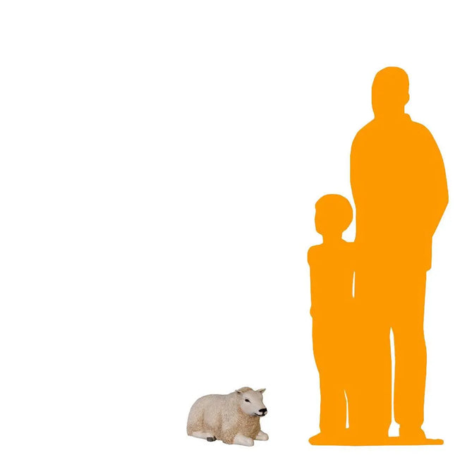 Texelaar Baby Sheep Laying Life Size Statue LM Treasures - H