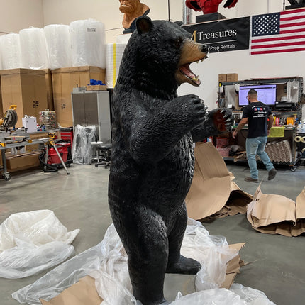 Growling Black Bear Life Size Statue LM Treasures - H