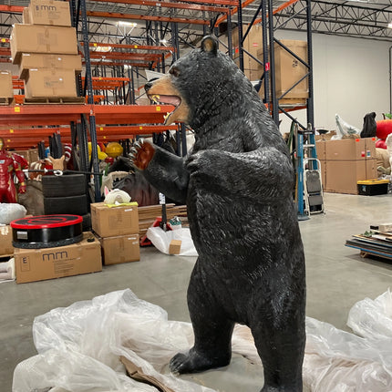 Growling Black Bear Life Size Statue LM Treasures - H
