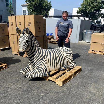 Resting Zebra Life Size Statue LM Treasures - H