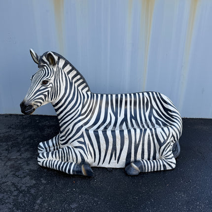 Zebra Bench Life Size Statue