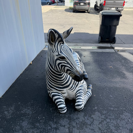 Zebra Bench Life Size Statue