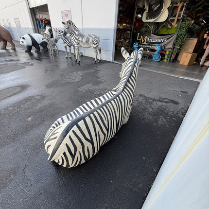 Zebra Bench Life Size Statue