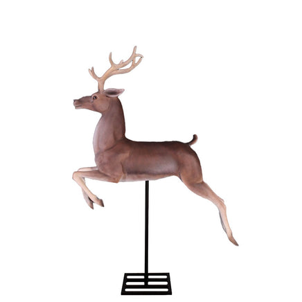 Flying Reindeer On Base Life Size Statue - LM Treasures 